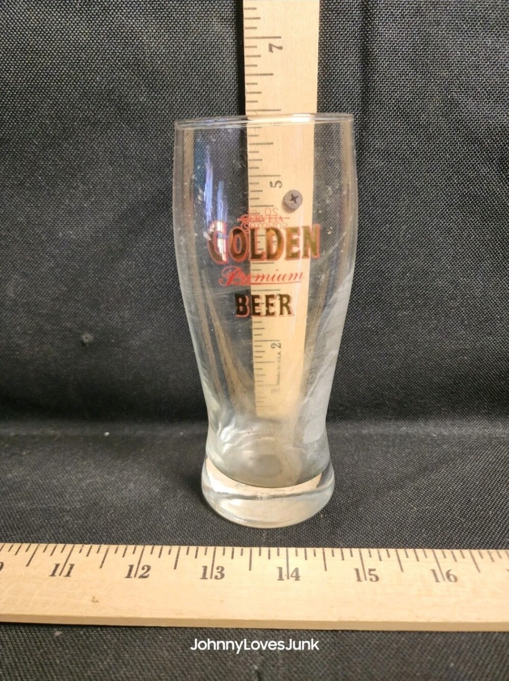 Vintage Golden Premium Beer Mexican Cerveza Beer Clear Glass